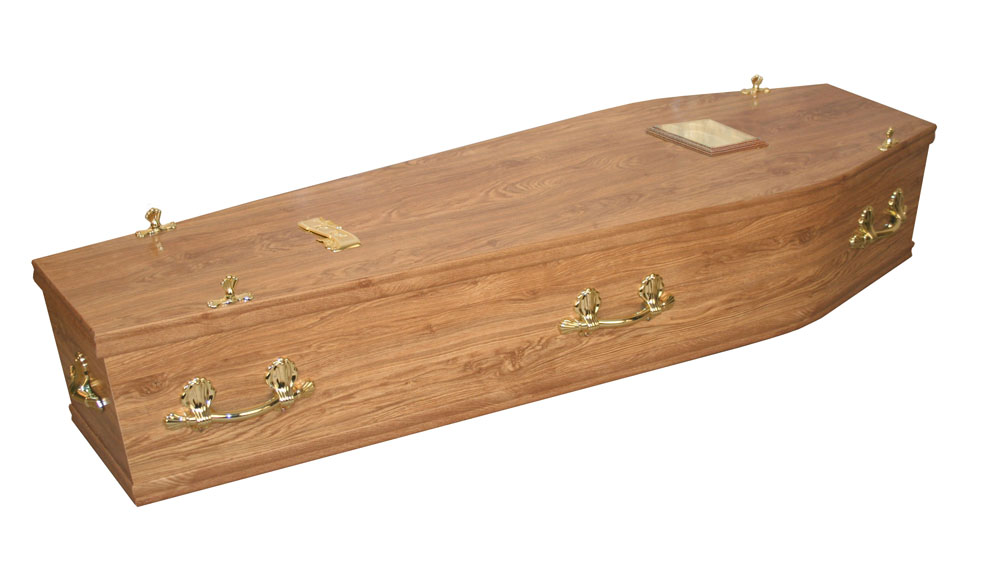 Classic Wood Effect Coffin
